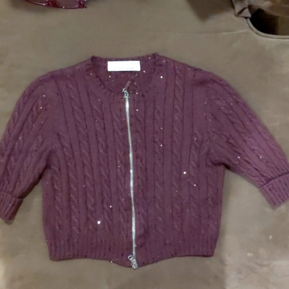 Cropped sweater Bruno Cucinelli with sparkles